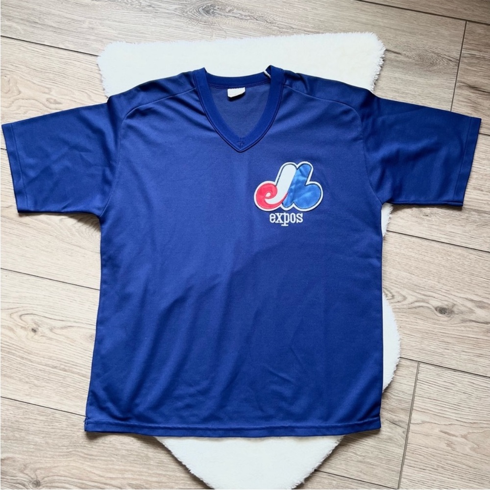 MONTREAL EXPOS Vintage T-Shirt Blue Size XL